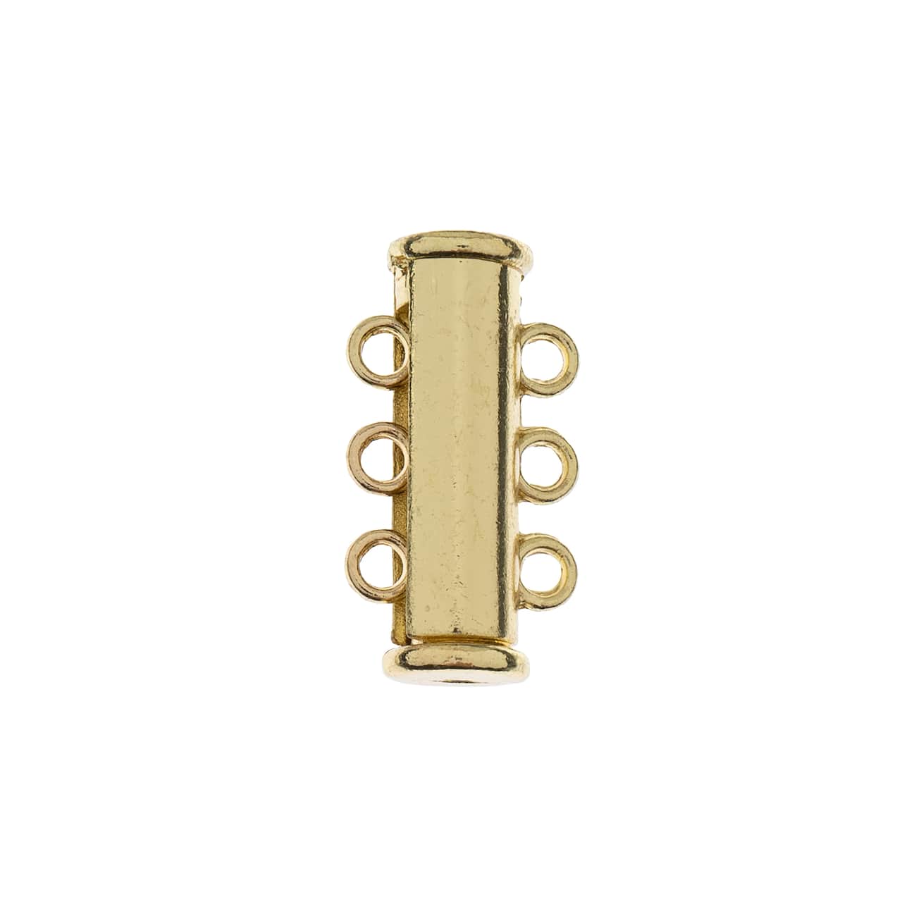 John Bead Beadwork Findings Gold Tube Slide Clasp, 2ct.